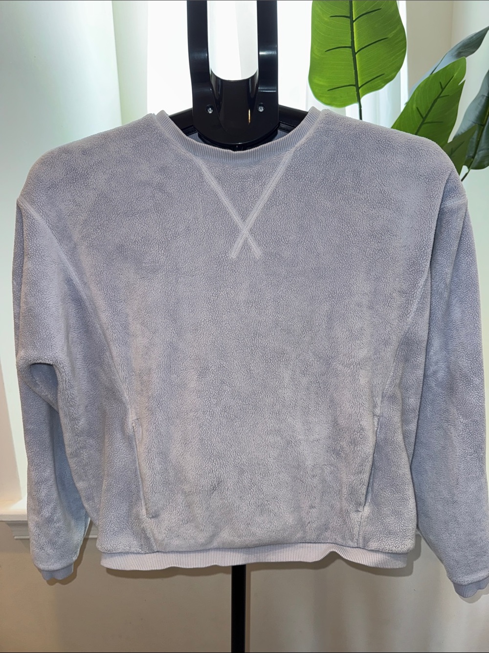 Athleta Girls Plush Crewneck Sweater - Light Blue